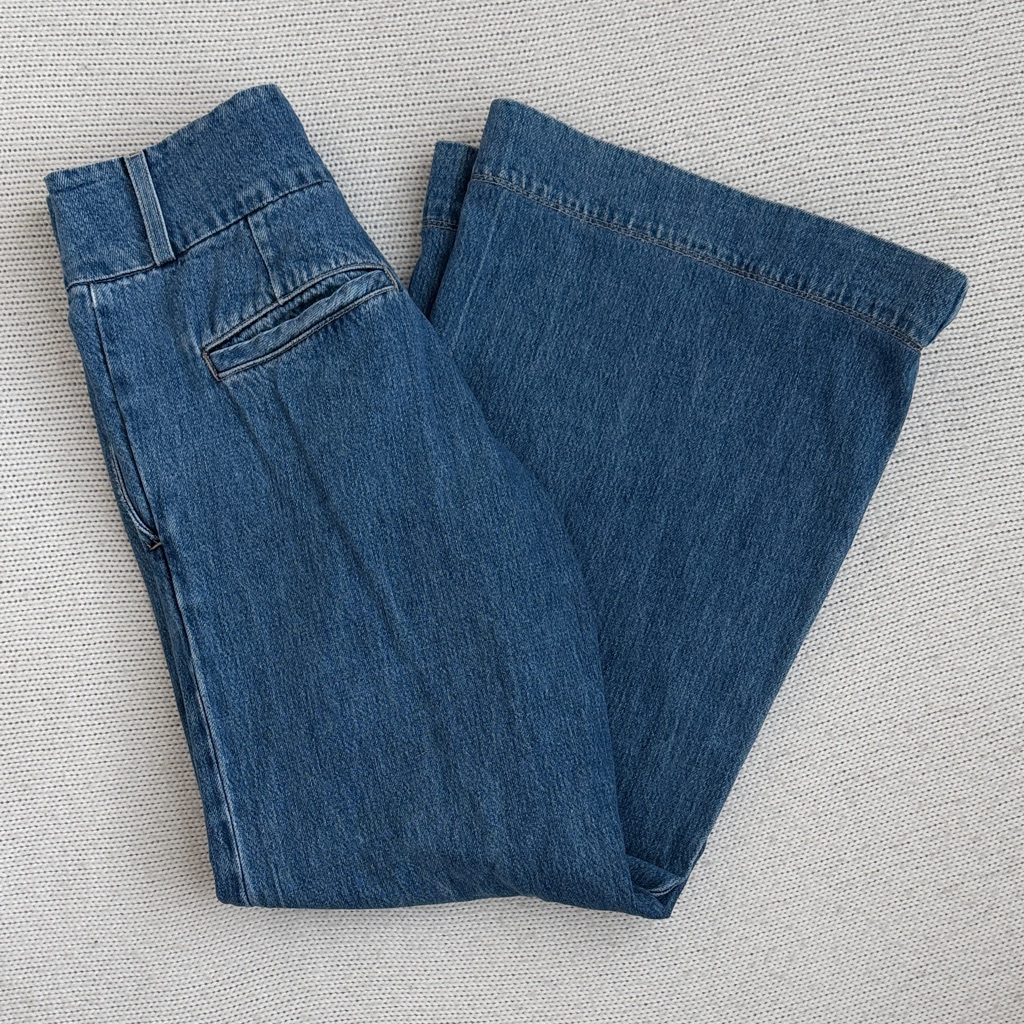 Frame Denim Women's Wide Leg Jeans In Medium Blue